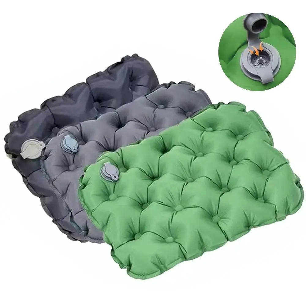Outdoor Camping Mat Waterproof - เบาะรองนั่งพองลมแบบพกพาสำหรับการตั้งแคมป์กลางแจ้ง น้ำหนักเบา เหมาะสำหรับการเดินทาง กันน้ำ กันความชื้น ป้องกันแผลกดทับ