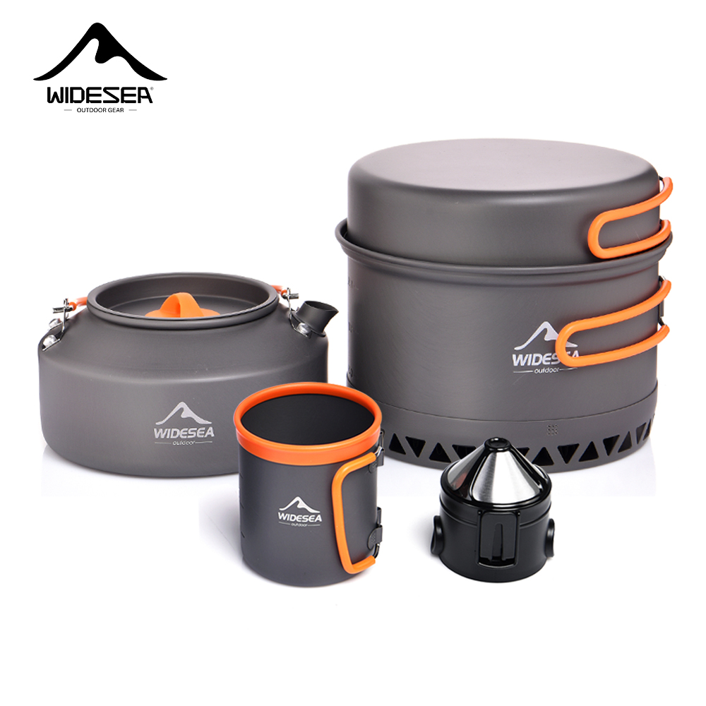 Outdoor Camping Kettle - Camping Tableware ชุดเครื่องครัวกลางแจ้งหม้อกาต้มน้ําท่องเที่ยวถ้วยกาแฟ filte อุปกรณ์ครัวเกียร์เครื่องครัวเดินป่าปิคนิคท่องเที่ยว