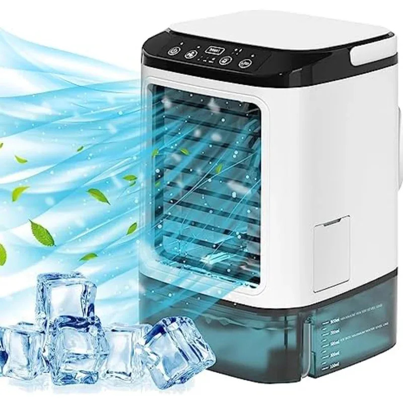 Outdoor Camping Air Conditioner - 2025 ใหม่ล่าสุดพัดลมเครื่องปรับอากาศขนาดเล็กแบบพกพา 3 ความเร็ว 7 สี