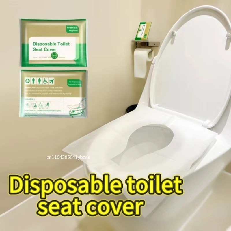Outdoor Camping Toilet - แผ่นรองนั่งชักโครกแบบใช้แล้วทิ้ง 10-120 ชิ้น พกพาสะดวกสำหรับการเดินทาง ตั้งแคมป์ โรงแรม
