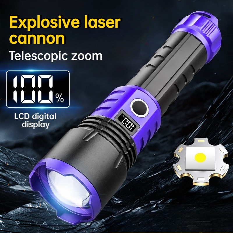 Outdoor Camping Lighting - ไฟฉาย LED อเนกประสงค์ แสงแรง ชาร์จ USB