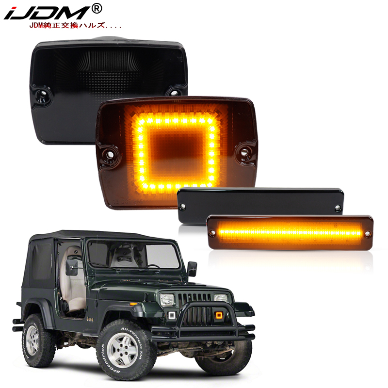 Outdoor Camping Jeep - ไฟเลี้ยวข้าง iJDM และไฟ DRL กันชนหน้า สำหรับรถจี๊ป