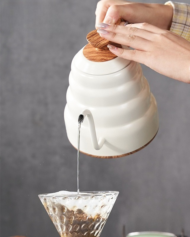 Outdoor Camping Kettle - กาต้มน้ำควบคุมอุณหภูมิขนาดใหญ่หลายขนาด ทำจากสแตนเลส สำหรับใช้ในบ้าน แคมป์ปิ้งกลางแจ้ง และชงกาแฟด้วยมือ