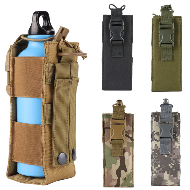 Outdoor Camping Kettle - กระเป๋าใส่ขวดน้ำแบบ Molle สำหรับกิจกรรมกลางแจ้ง ขี่จักรยาน ตั้งแคมป์ เดินป่า