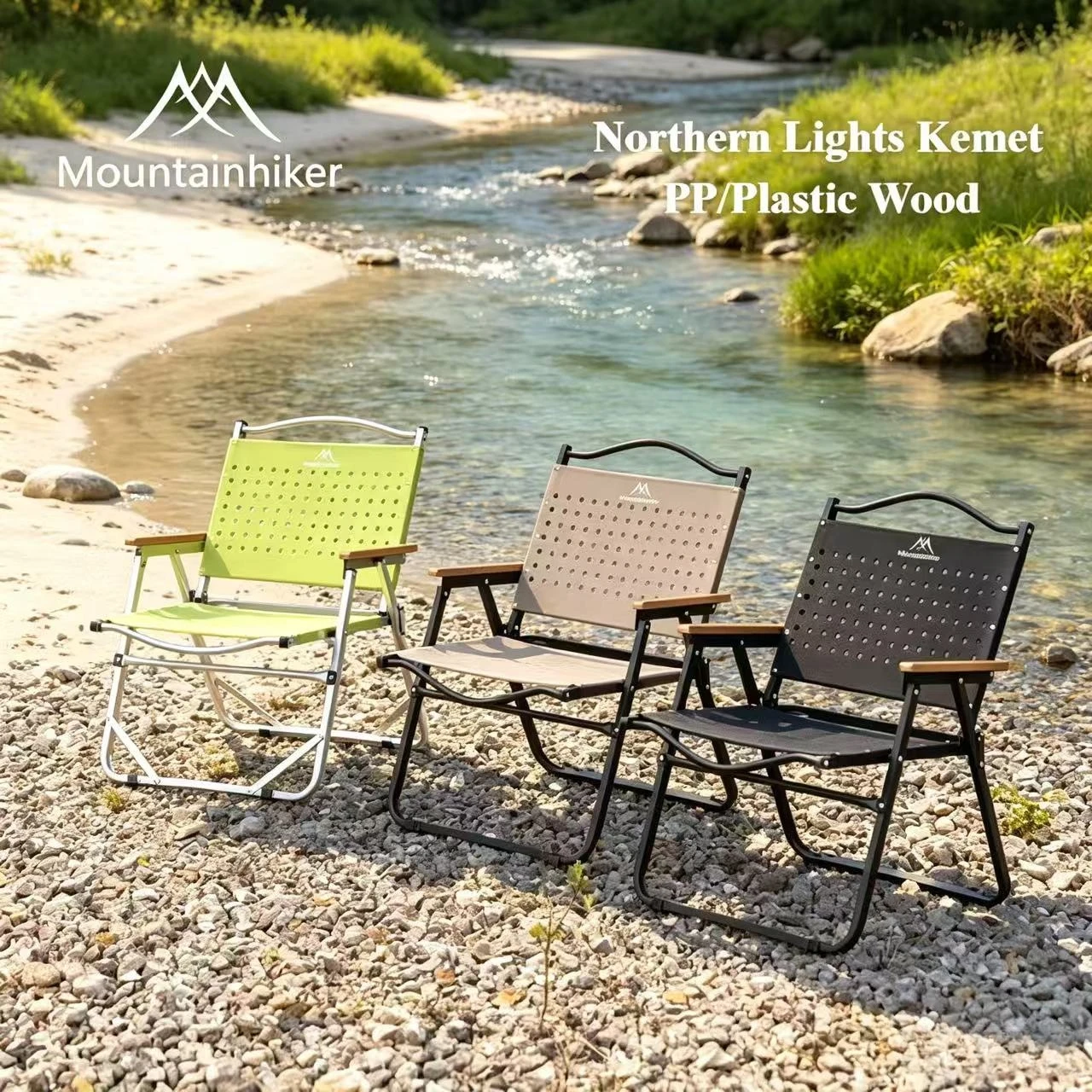 Outdoor Camping High Chair - เก้าอี้แคมป์ปิ้ง MOUNTAINHIKER เก้าอี้พับได้แบบพกพา เก้าอี้ Kermit รับน้ำหนักได้สูง