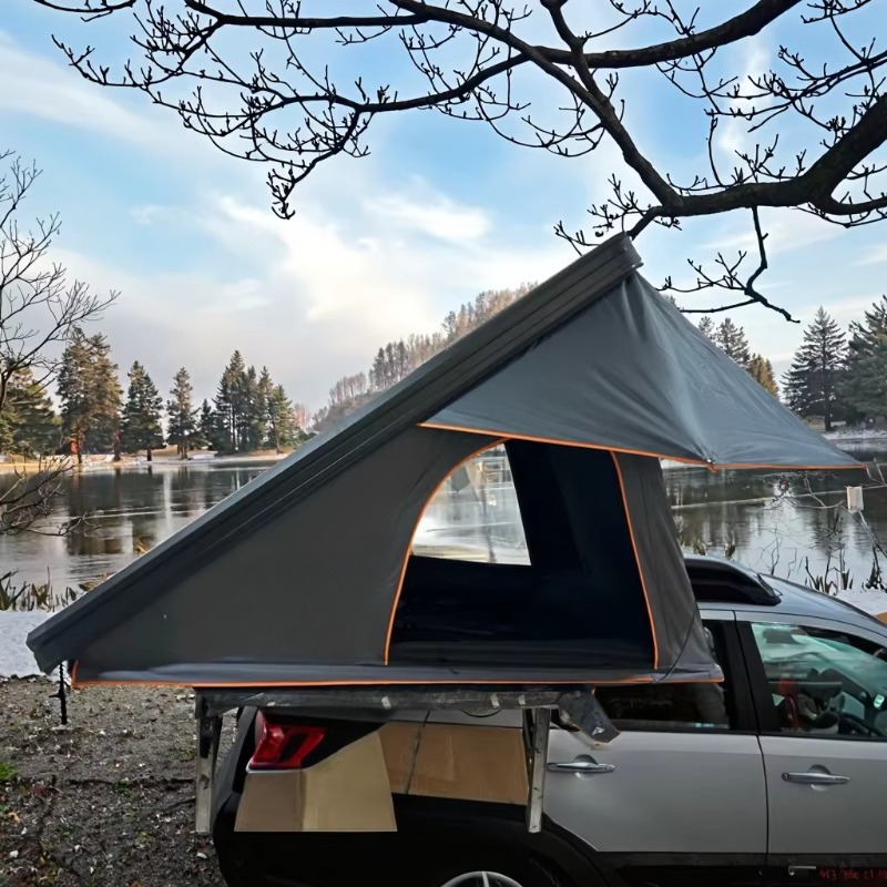 Outdoor Camping Car Tent - เต็นท์หลังคารถยนต์แบบแข็งน้ำหนักเบา ราคาโรงงาน ผลิตจากอะลูมิเนียม คุณภาพสูง สำหรับการตั้งแคมป์กลางแจ้ง