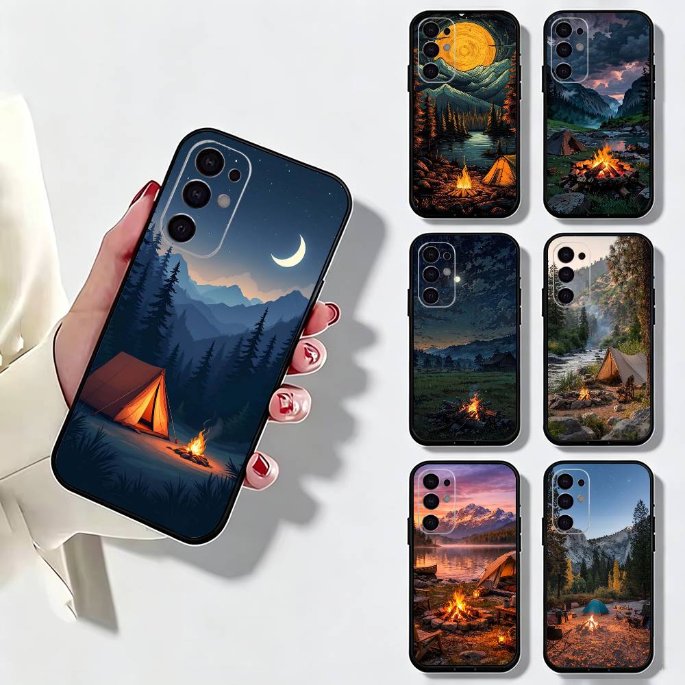 Outdoor Camping Quotes - เคสโทรศัพท์ลายธรรมชาติภูเขาสำหรับแคมป์ปิ้งกลางแจ้ง สำหรับ Samsung S25, S24, S21,