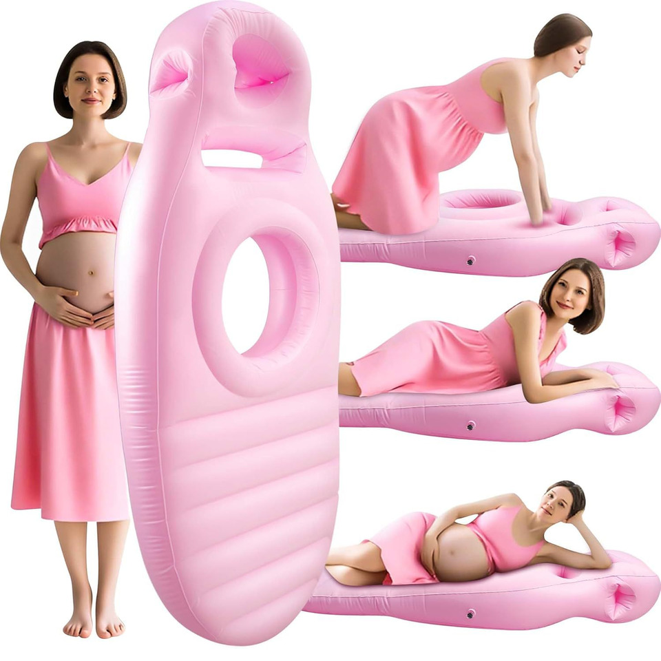 Inflatable Mattress - หมอนรองครรภ์แบบเป่าลม แผ่นรองโยคะสำหรับหญิงตั้งครรภ์ ที่นอนเป่าลม หมอนรองตัวสำหรับหญิงตั้งครรภ์ ที่นอนสำหรับนอนหลับ