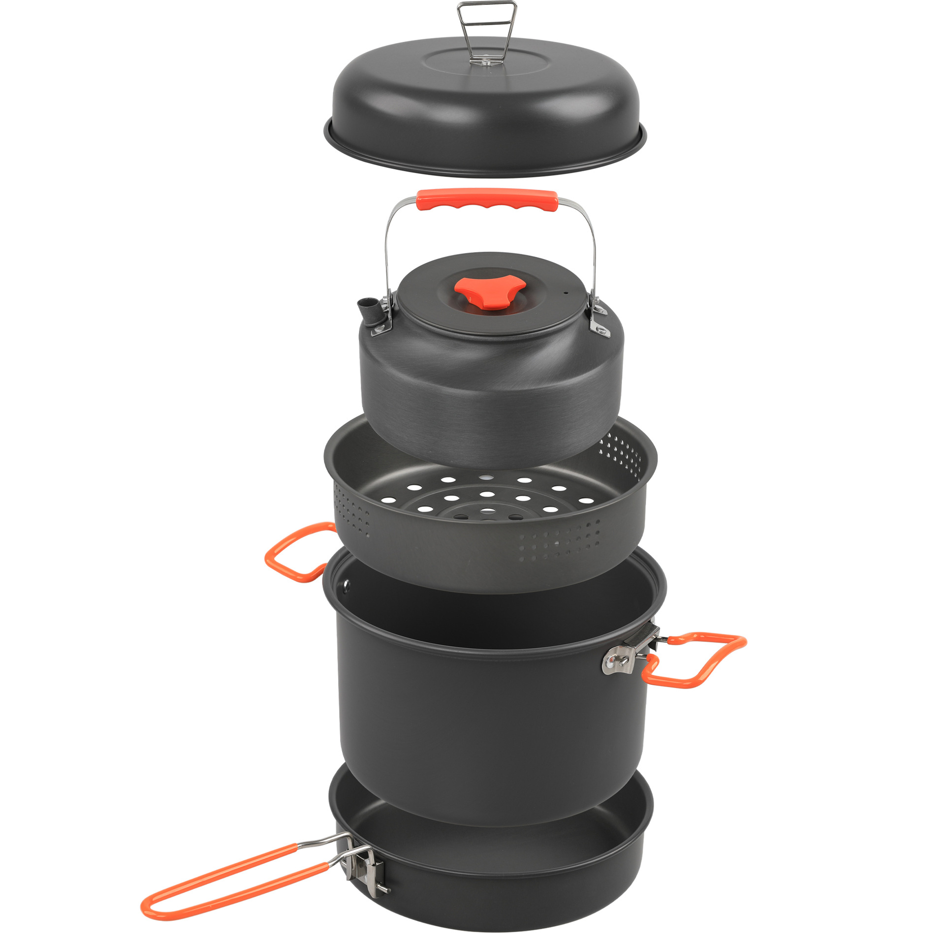 Outdoor Camping Kettle - ชุดหม้อนึ่งหม้ออาหารสำหรับตั้งแคมป์และตั้งแคมป์กลางแจ้ง set Alat masak