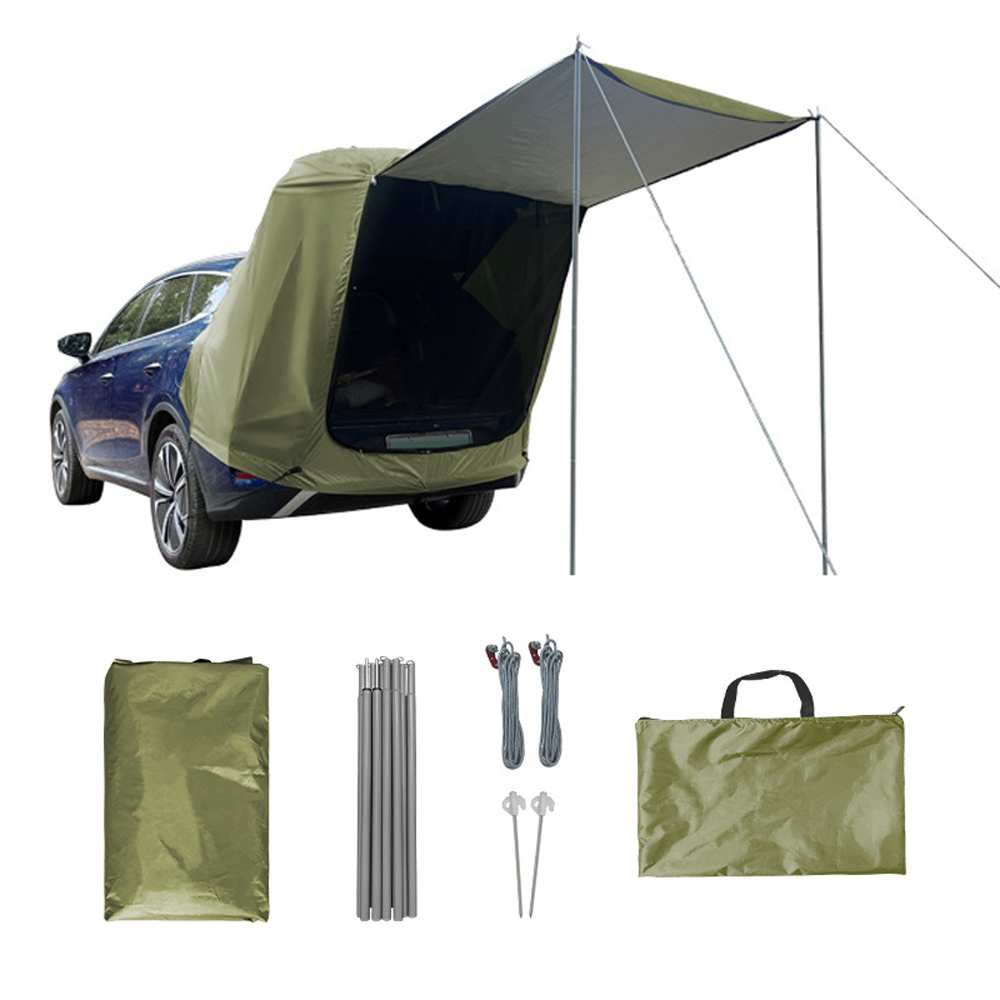 Outdoor Camping Car Tent - เต็นท์กลางแจ้งรถด้านหลังเต็นท์Camping Picnic MPVด้านหลังเต็นท์Canopy SUVด้านหลังขยายเต็นท์Sunshine-Proof Rain-Proof SUVเต็นท์T