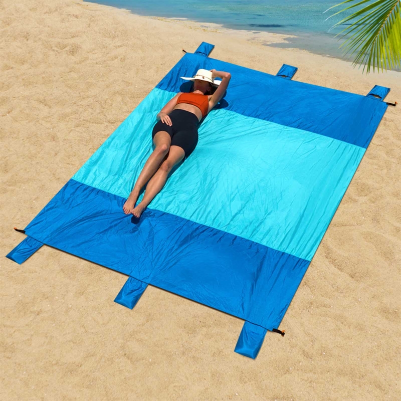 Outdoor Camping Mat Waterproof - ทรายฟรีทรายผ้าห่มชายหาดแบบพกพาเสื่อตั้งแคมป์กลางแจ้งกระเป๋าเสื่อปิกนิกเสื่อกันน้ําสําหรับเดินทางเดินป่าวันหยุด