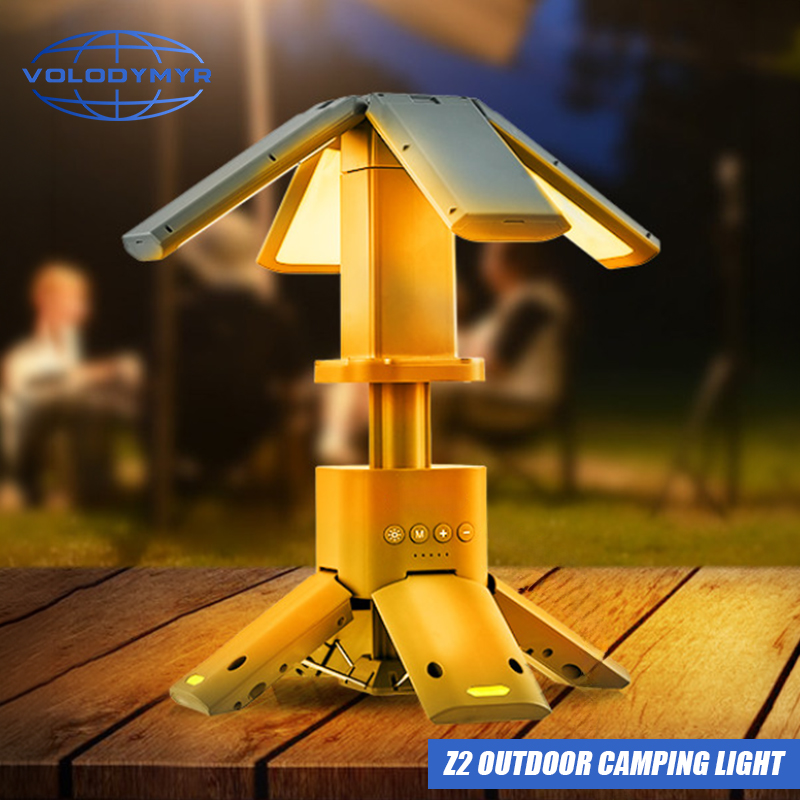 Outdoor Camping Car Tent - VOLODYMYR ไฟ LED ความสว่างสูงสำหรับตั้งแคมป์ ขาตั้งกล้องแบบยืดหดได้ โคมไฟหลอดสำหรับเต็นท์กลางแจ้งแบบพกพา