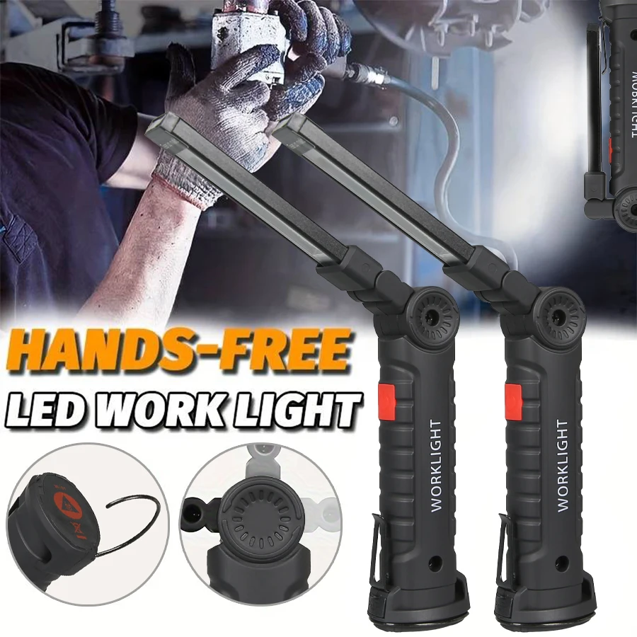 Outdoor Camping Adventure Lamp - ไฟฉาย LED COB แบบพกพาใหม่ ชาร์จ USB