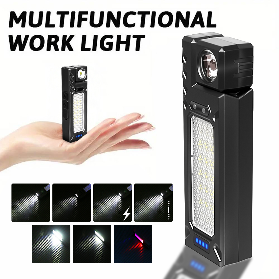 Camping Lantern - MINI USB ชาร์จไฟฉาย LED แบบพกพาหางแม่เหล็กไฟฉาย Super