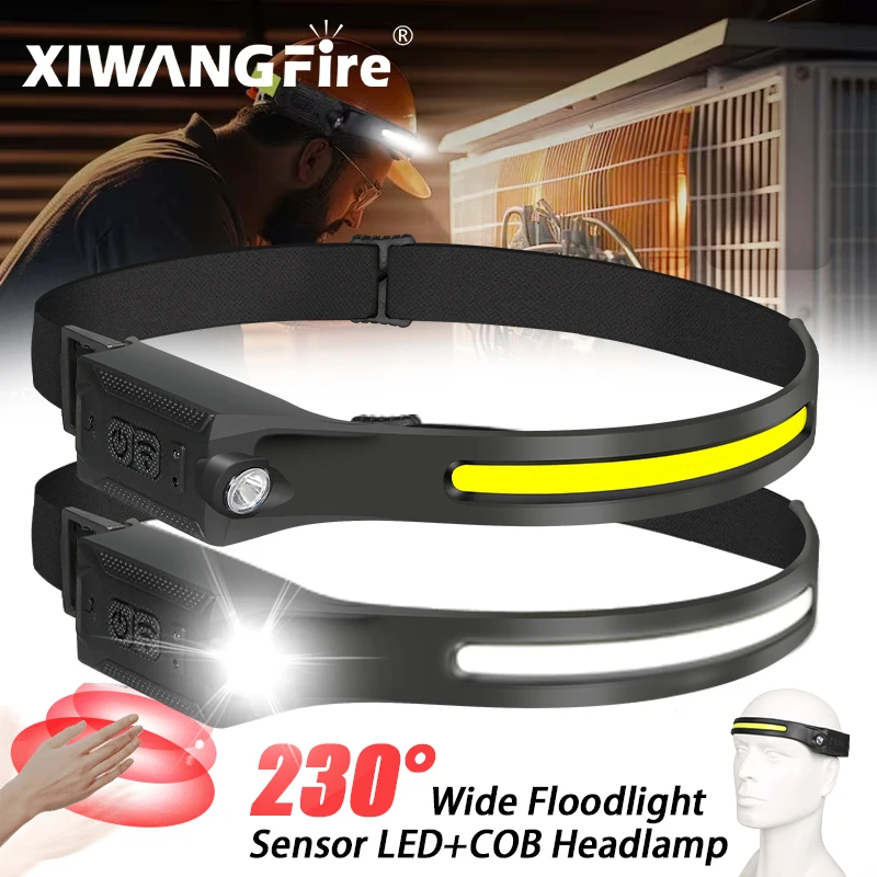 Outdoor Camping Adventure Lamp - ไฟหน้าแบบ LED แบบชาร์จไฟได้, ไฟหน้าปรับความสว่างได้ 3 โหมด,