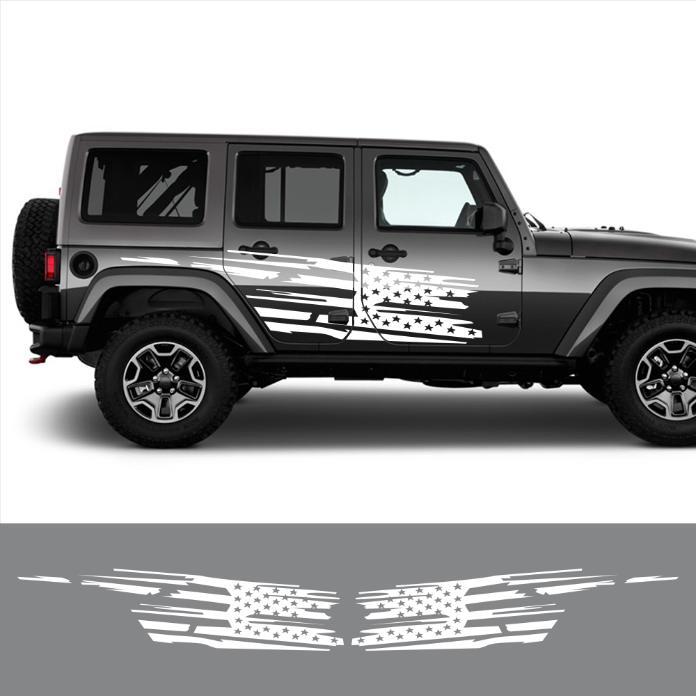 Outdoor Camping Jeep - สติกเกอร์ด้านข้างประตูรถสำหรับรถจี๊ป JK JL TJ YJ ไม่จำกัดซาฮาร่ารูบิคอนกราฟิกอัตโนมัติกราฟิก