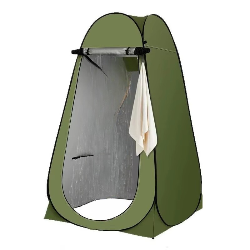 Outdoor Camping Toilet - เต็นท์เปลี่ยนเสื้อผ้า/อาบน้ำแบบพกพา กันน้ำ ลายพราง สำหรับตั้งแคมป์กลางแจ้ง ผลิตจากผ้าโพลีเอสเตอร์ 190T