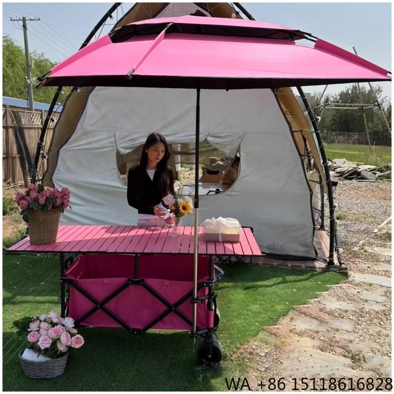 Outdoor Camping Set - รถเข็นพับได้คุณภาพสูง 420 ลิตร ปรับความสูงได้ 4 ระดับ