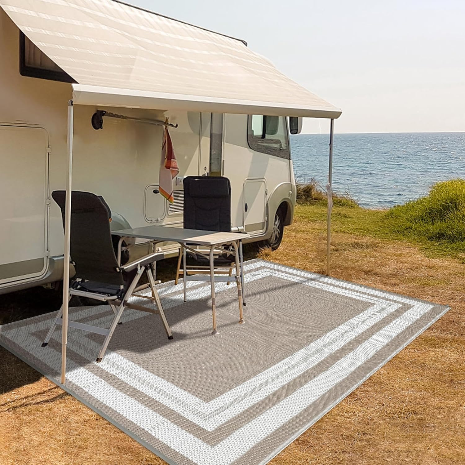 พรมกลางแจ้งขนาด 9x12 ฟุต – พรม - Outdoor Camping Rugs 9X12 บทวิจารณ์และราคา