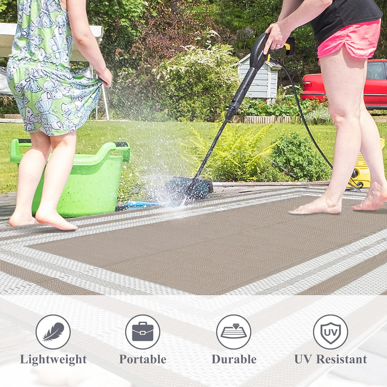 พรมกลางแจ้งขนาด 9x12 ฟุต – พรม - Outdoor Camping Rugs 9X12 บทวิจารณ์และราคา