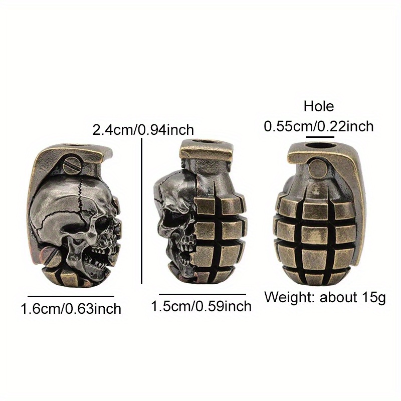 ระเบิดมือรูปหัวกะโหลกสีคู่มีดท - Paracord Bracelet บทวิจารณ์และราคา