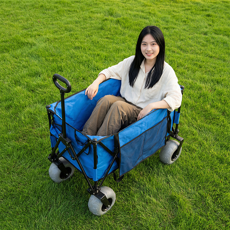 รถเข็นชายหาดโลหะพับได้ ล้อบอลล - Outdoor Camping Set บทวิจารณ์และราคา