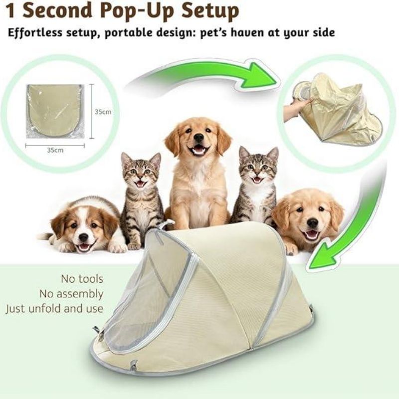 เต็นท์สุนัขแบบพกพา กันแดด ระบา - Outdoor Camping Dog Bed บทวิจารณ์และราคา