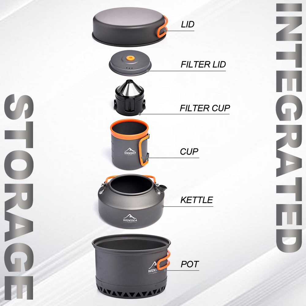 Camping Tableware ชุดเครื่องคร - Outdoor Camping Kettle บทวิจารณ์และราคา