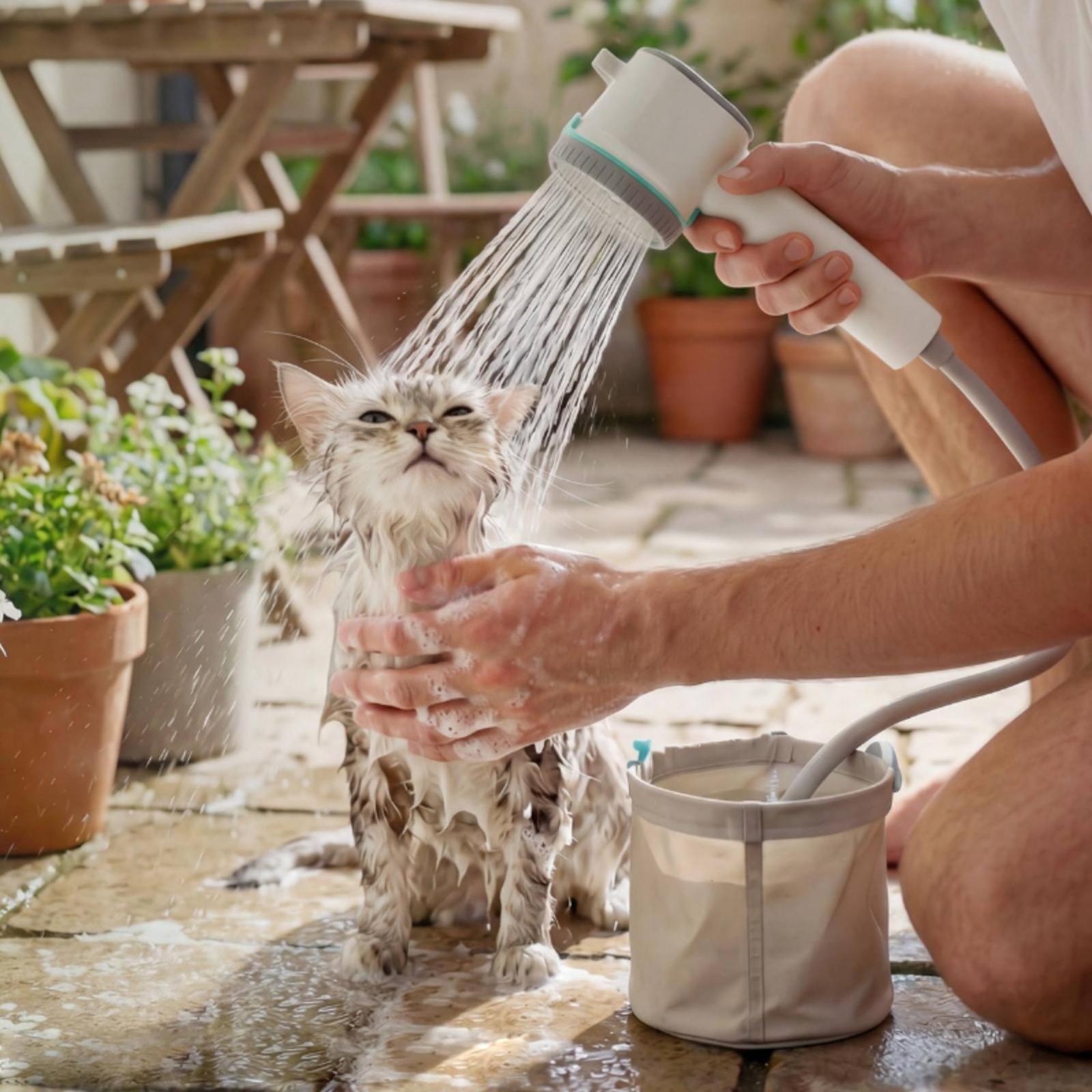 ชุดฝักบัวไฟฟ้าแบบพกพาพร้อมฐานย - Outdoor Camping Showers บทวิจารณ์และราคา