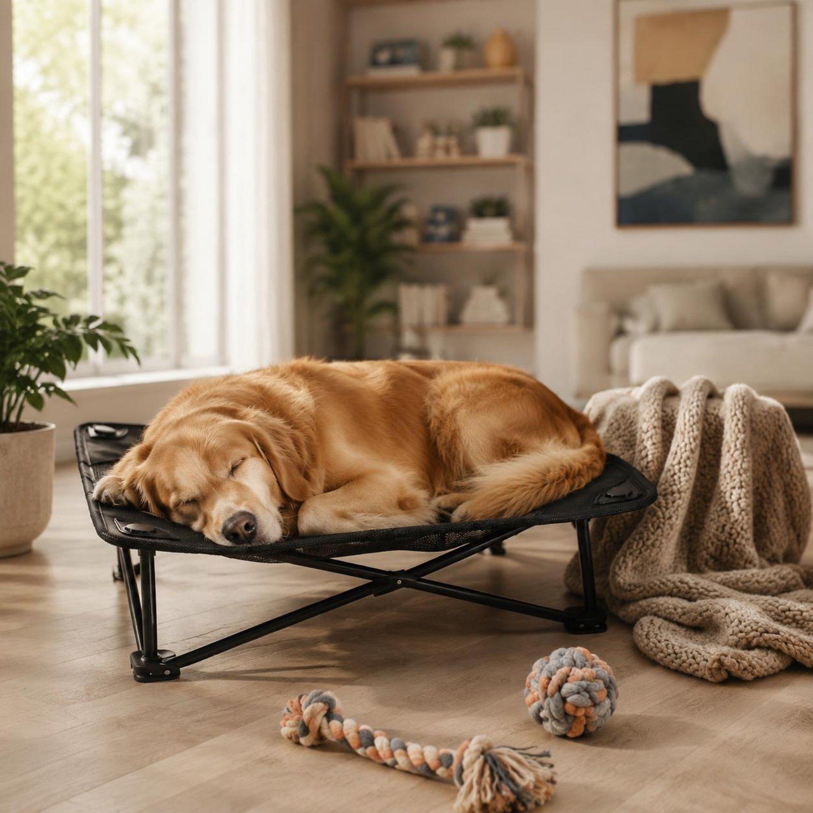 แท่นพักผ่อนกลางแจ้งแบบยกสูงสำห - Outdoor Camping Dog Bed บทวิจารณ์และราคา