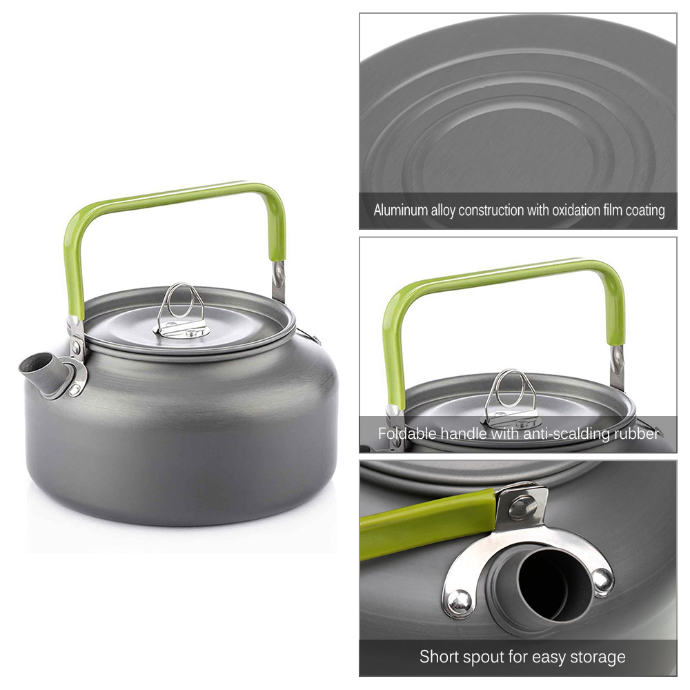 แบบพกพากลางแจ้งกาต้มน้ําหม้อน้ - Outdoor Camping Kettle บทวิจารณ์และราคา