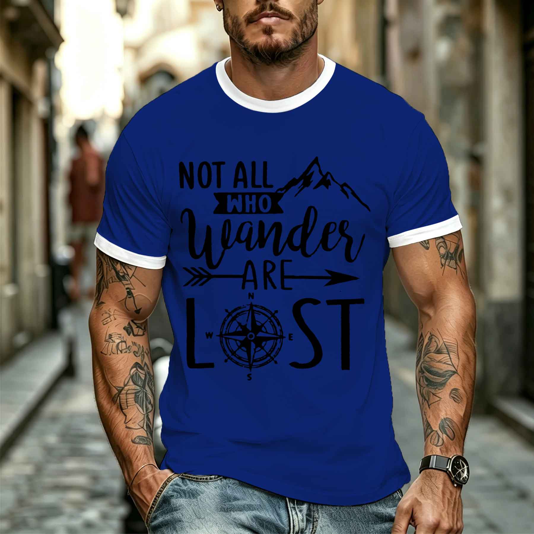 2026 รุ่นใหม่ เสื้อยืดผู้ชายสไ - Outdoor Camping Quotes บทวิจารณ์และราคา
