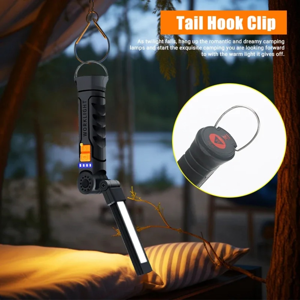 ไฟฉาย LED แบบพกพา COB ไฟฉายแบบ - Outdoor Camping Lighting บทวิจารณ์และราคา
