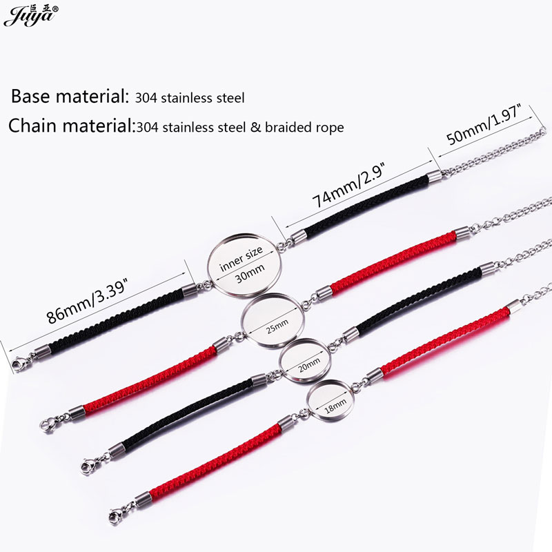 4 ชิ้น/ล็อต 18-30 มม.สแตนเลสสต - Paracord Bracelet บทวิจารณ์และราคา