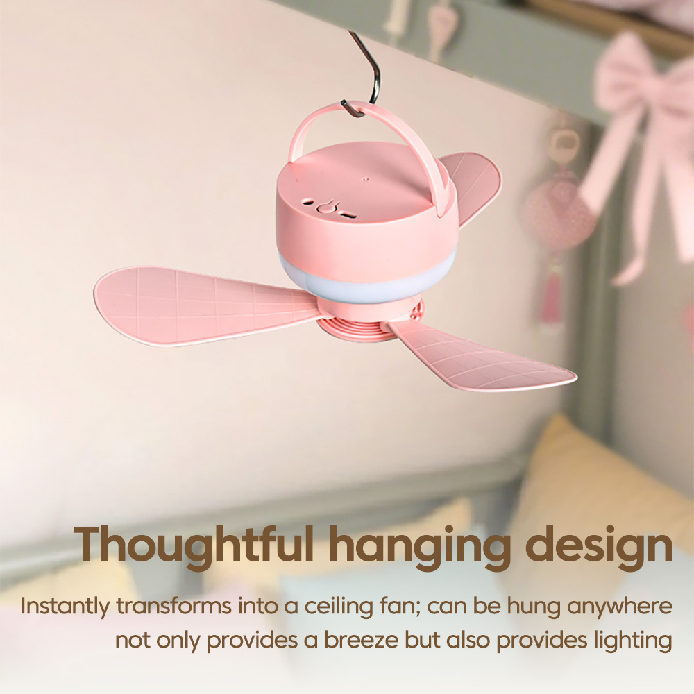 พัดลมเพดานขนาดเล็กแบบพกพาพร้อม - Outdoor Camping Fan บทวิจารณ์และราคา