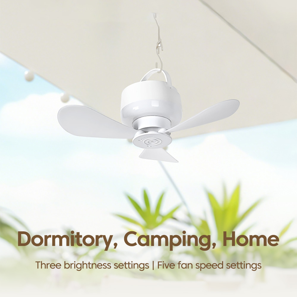 พัดลมเพดานขนาดเล็กแบบพกพาพร้อม - Outdoor Camping Fan บทวิจารณ์และราคา