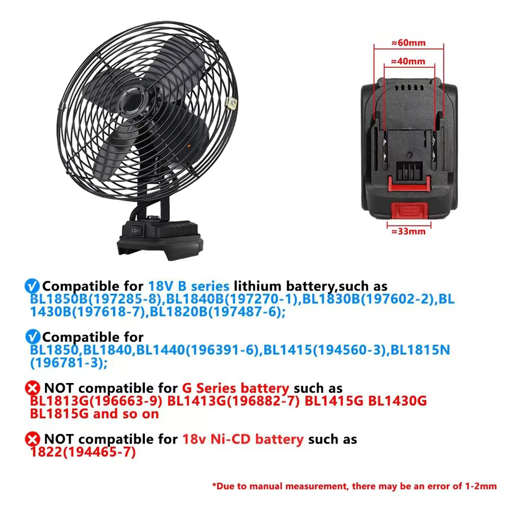 พัดลมตั้งโต๊ะแบบพกพาไร้สาย ขนา - Outdoor Camping Fan บทวิจารณ์และราคา
