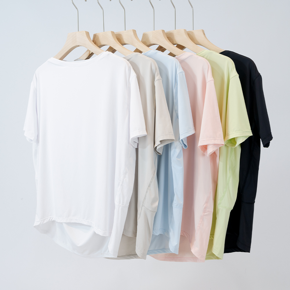 เสื้อโยคะแขนสั้นผ้าไหมน้ำแข็งก - Camping Outdoor Clothing บทวิจารณ์และราคา