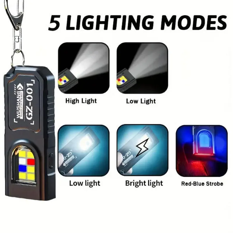 ไฟฉายพวงกุญแจ LED COB ขนาดเล็ก - Outdoor Camping Adventure Lamp บทวิจารณ์และราคา