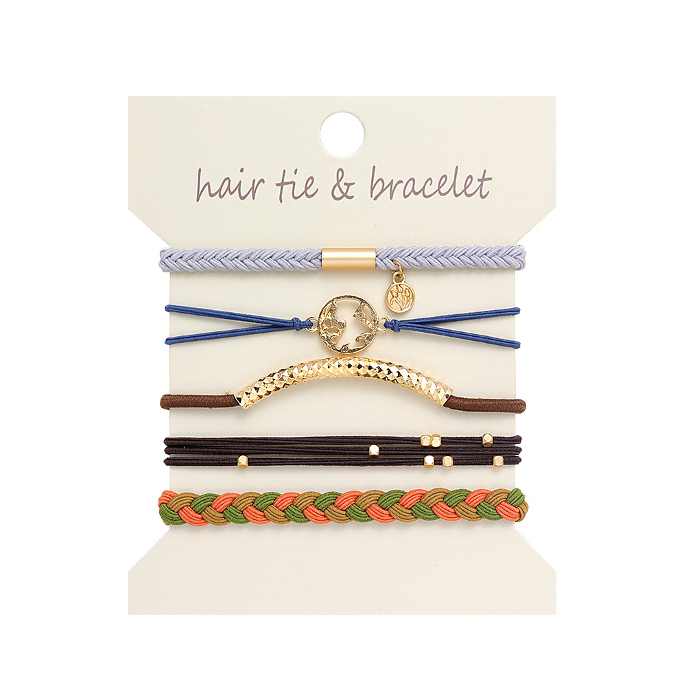 5 pcsMetallic Bohemian สไตล์ผู - Paracord Bracelet บทวิจารณ์และราคา
