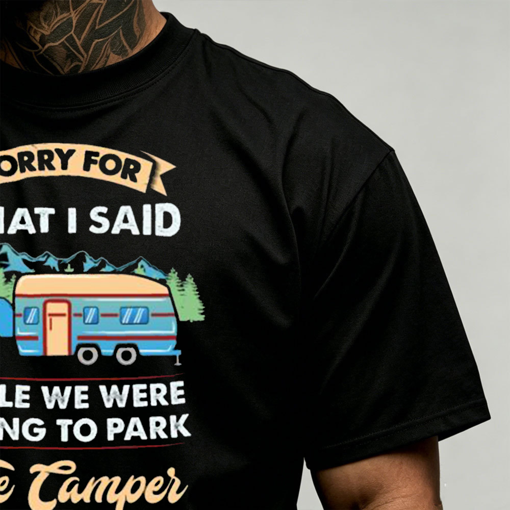 เสื้อยืดผู้ชายลายกราฟิกแคมป์ปิ - Outdoor Camping Quotes บทวิจารณ์และราคา