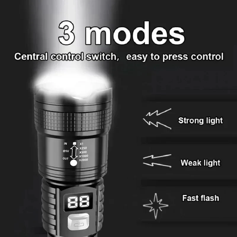 ไฟฉาย LED สว่างมาก 100000 ลูเม - Outdoor Camping Adventure Lamp บทวิจารณ์และราคา