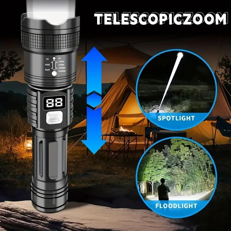 ไฟฉาย LED สว่างมาก 100000 ลูเม - Outdoor Camping Adventure Lamp บทวิจารณ์และราคา