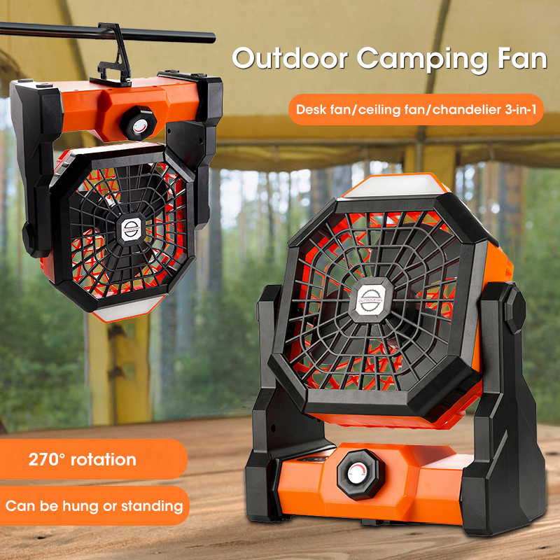 พัดลมตั้งแคมป์ขนาด 10000mAh พร - Outdoor Camping Fan บทวิจารณ์และราคา