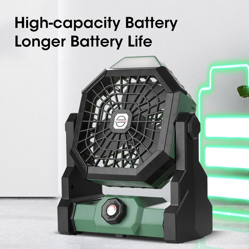 พัดลมตั้งแคมป์ขนาด 10000mAh พร - Outdoor Camping Fan บทวิจารณ์และราคา