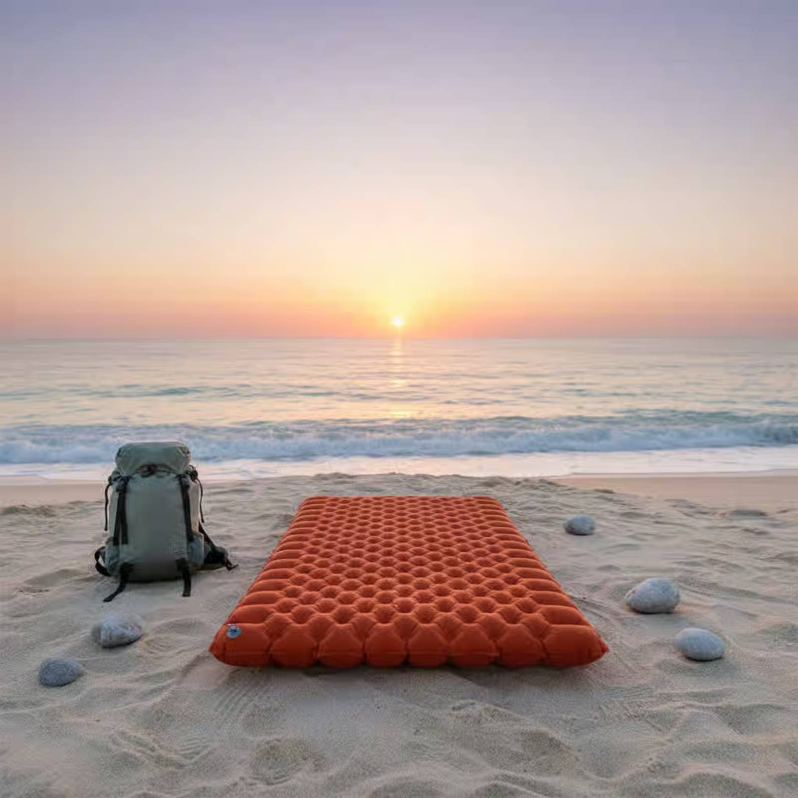 เสื่อตั้งแคมป์แบบเป่าลมไนลอน T - Outdoor Camping Mat Waterproof บทวิจารณ์และราคา