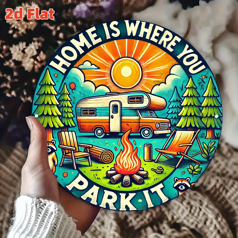 ป้ายศิลปะติดผนังไม้สไตล์เรโทรส - Outdoor Camping Quotes บทวิจารณ์และราคา