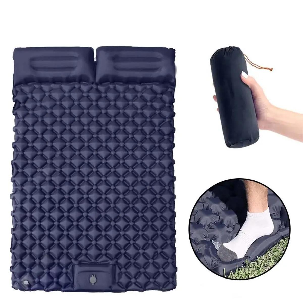 ที่นอนลมแบบเป่าลมเดี่ยวและคู่, - Outdoor Camping Mat Waterproof บทวิจารณ์และราคา