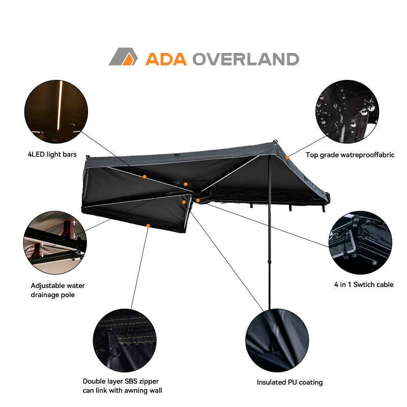 กันสาดรถยนต์ดีไซน์ใหม่ 4x4 ทนท - Outdoor Camping Car Tent บทวิจารณ์และราคา