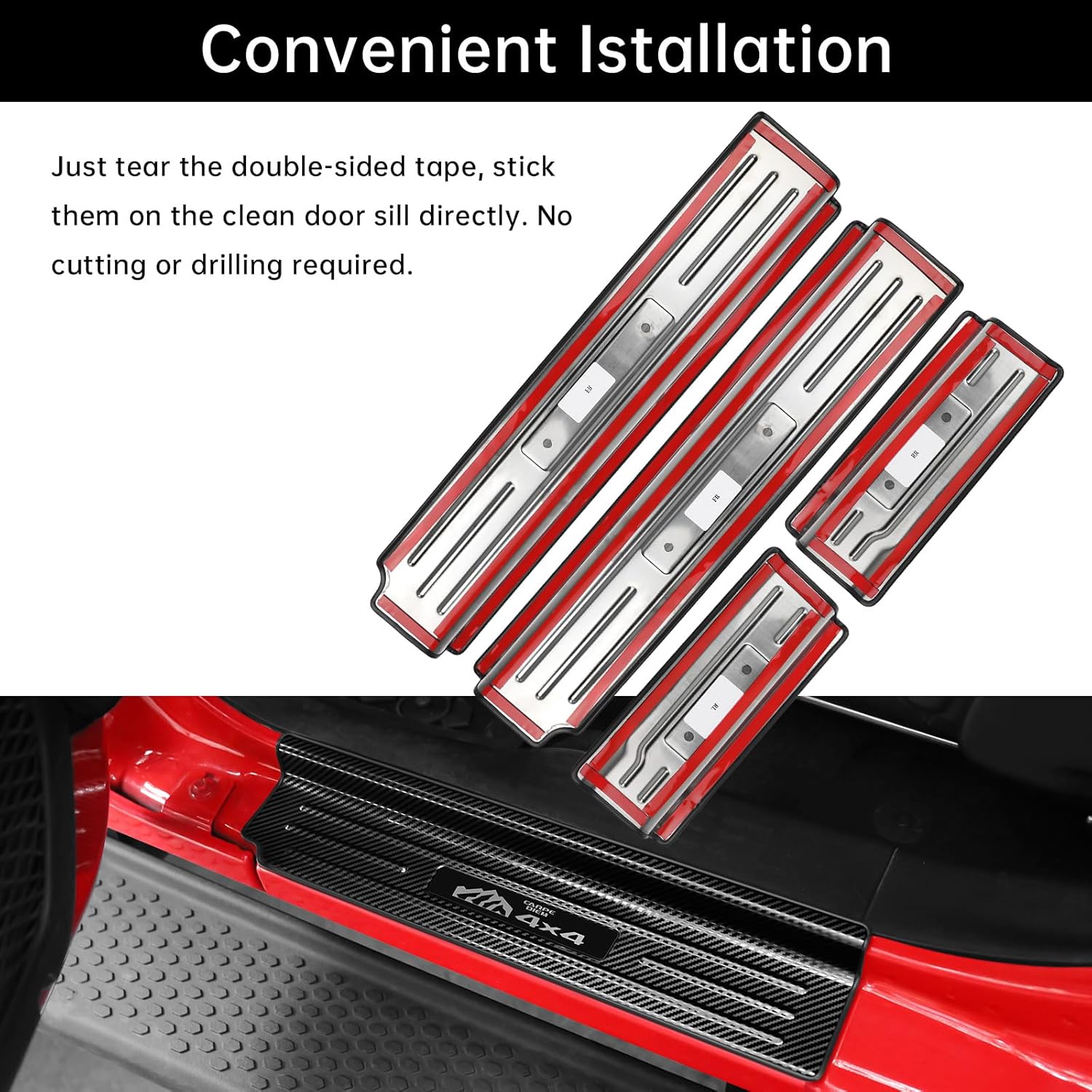 ชุดป้องกันขอบประตู 4 ชิ้น สำหร - Outdoor Camping Jeep บทวิจารณ์และราคา